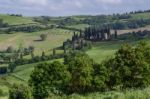 Countryside Of Val D'orcia Tuscany Stock Photo