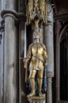 Statue Of Joan Of Arc In Winchester Cathedral Stock Photo