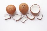 Coconuts On A White Background Stock Photo