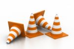 Traffic Cones Stock Photo