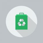 Eco Flat Icon. Eco Bag Stock Photo