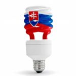 Flag Of Slovakia On Bulb Stock Photo