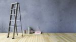 3ds Blank Wall And Painting Tools Stock Photo