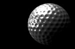 Golf Ball Isolated Dark Background Stock Photo