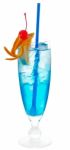 Blue Long Drink Cocktail Stock Photo