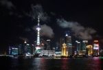 Shanghai Pudong At Night Stock Photo