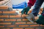 Building With Red Bricks Stock Photo