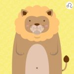 Cute Big Fat Leo Zodiac Cartoon Stock Photo