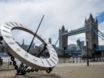 Sun Dial Near Tower Bridge In London Stock Photo