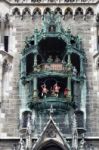 The Rathaus-glockenspiel In Munich Stock Photo