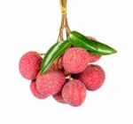 Lychee Or Litchi Isolated On The White Stock Photo