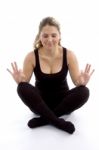 Young Girl Doing Yoga Stock Photo