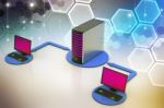 Wireless Networking System Stock Photo