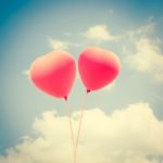 Heart Balloon Background For Valentine Day Stock Photo