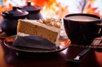 Cake And Coffee Stock Photo