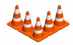 Traffic Cone On The Way Stock Photo