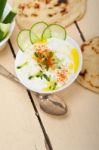 Arab Middle East Goat Yogurt And Cucumber Salad Stock Photo