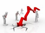 Business Decline, Chart Going Through The Floor, Stock Photo