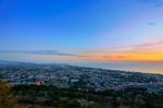 Landscape Hua Hin City At Sunrise Stock Photo