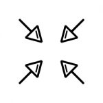 Full Screen Arrows Symbol Icon  Illustration On Whit Stock Photo