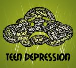 Teen Depression Means Lost Hope And Anxiety Stock Photo