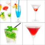 Cocktails Collage Stock Photo