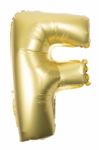 Golden Inflatable Letter Uppercase Stock Photo