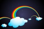 Rainbow In Cloud Stock Photo