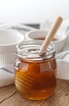 Honey Dipper Delicious Sweet Healthy Still Life Closeup Stock Photo