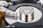 Opened Hard Drive Stock Photo