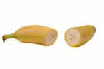 Tasty Banana Fruit Isolated On White Background Stock Photo