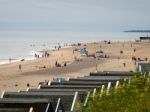 People Enjoying The Beach At Southwold Stock Photo