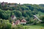 View Over The Countryside From Rothenburg Stock Photo