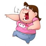 Funny Fatty Women Stock Photo