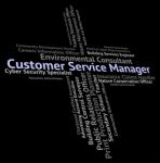 Customer Service Manager Shows Help Desk And Assistance Stock Photo