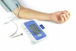 Checking Blood Pressure Stock Photo