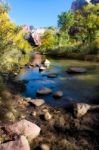 View From The Bank Of The Virgin River Stock Photo