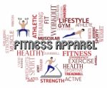 Fitness Apparel Words Around Men Getting Fit Stock Photo