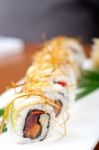 Fresh Sushi Choice Combination Assortment Selection Stock Photo