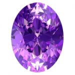 Amethyst On White Background Stock Photo