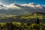 Countryside Of Val D'orcia Tuscany Stock Photo