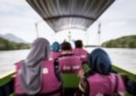 Blurred Tourist Travel On The Boat Stock Photo