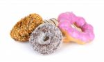 Donut Isolated On The White Background Stock Photo