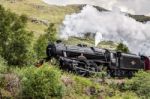 The Jacobite En Route To Mallaig Stock Photo