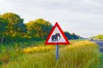 Road Sign In Botswana Stock Photo