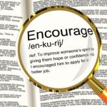 Encourage Definition Magnifier Stock Photo