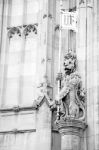 Marble And Statue In Old City Of London England Stock Photo