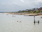 People Enjoying The Beach At Southwold Stock Photo