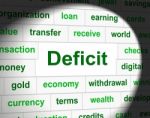 Debts Deficit Means Financial Obligation And Arrears Stock Photo