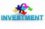 Investment Word With Arrows Stock Photo